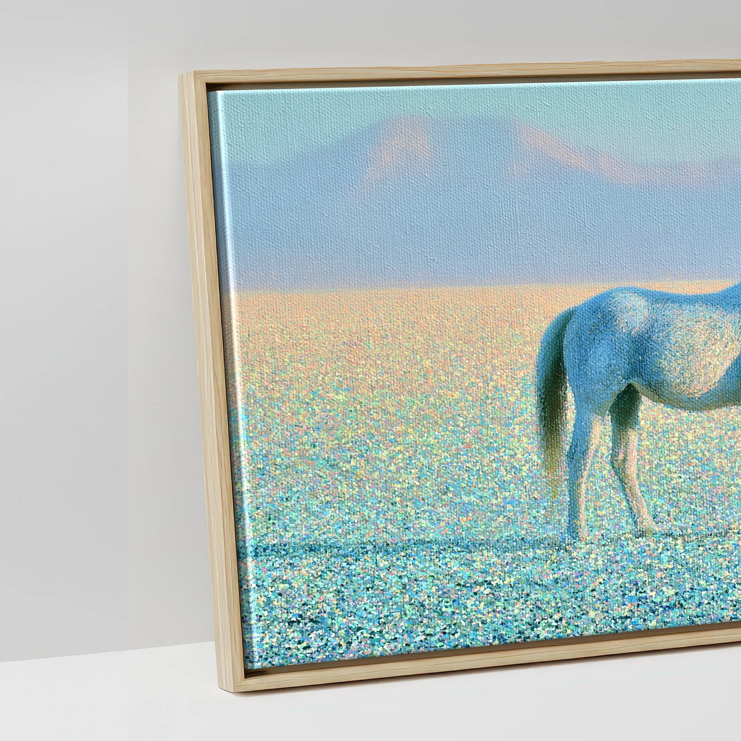Shimmering Solitude - artwork detail in a natural float frame