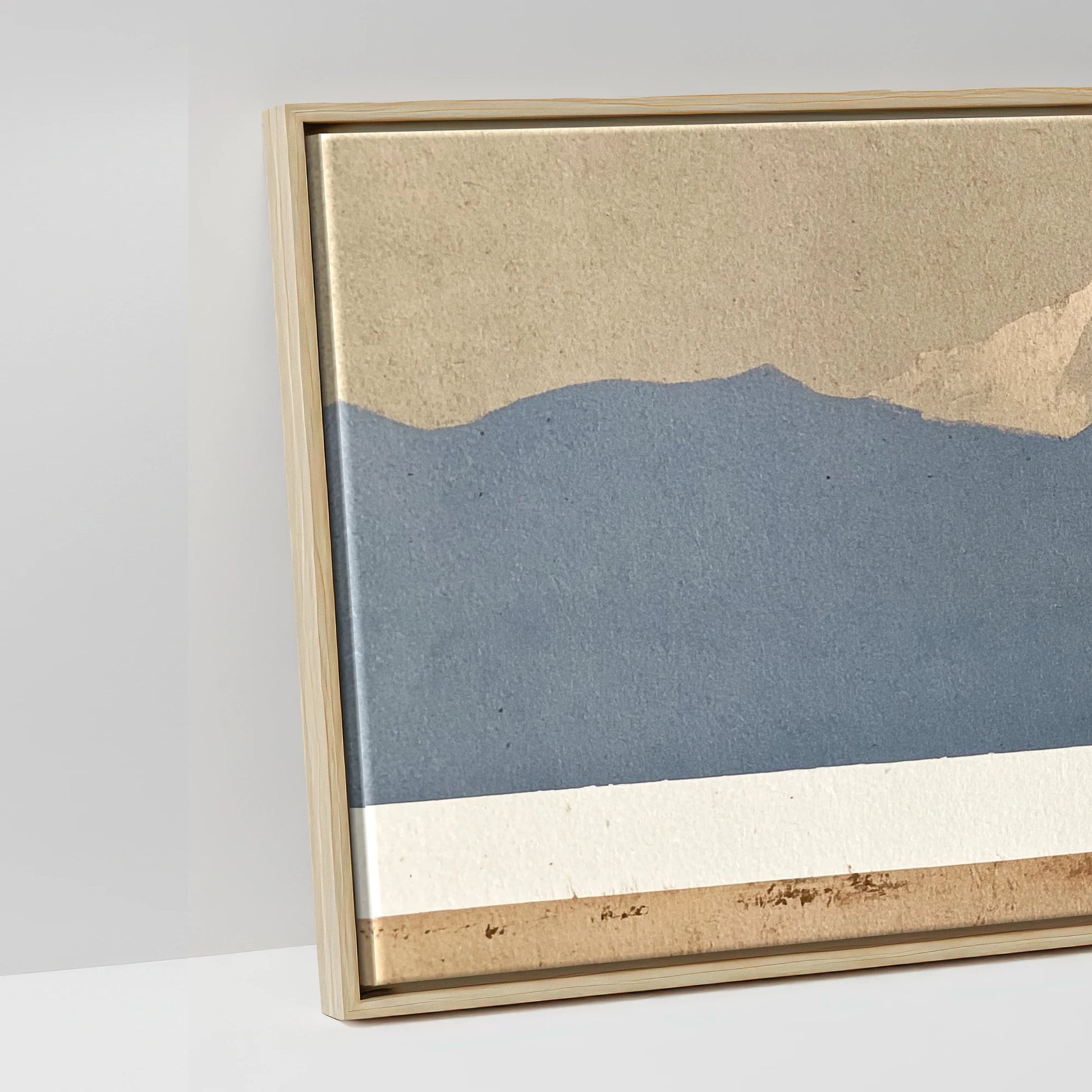 The Quiet Expanse - artwork detail in a natural float frame