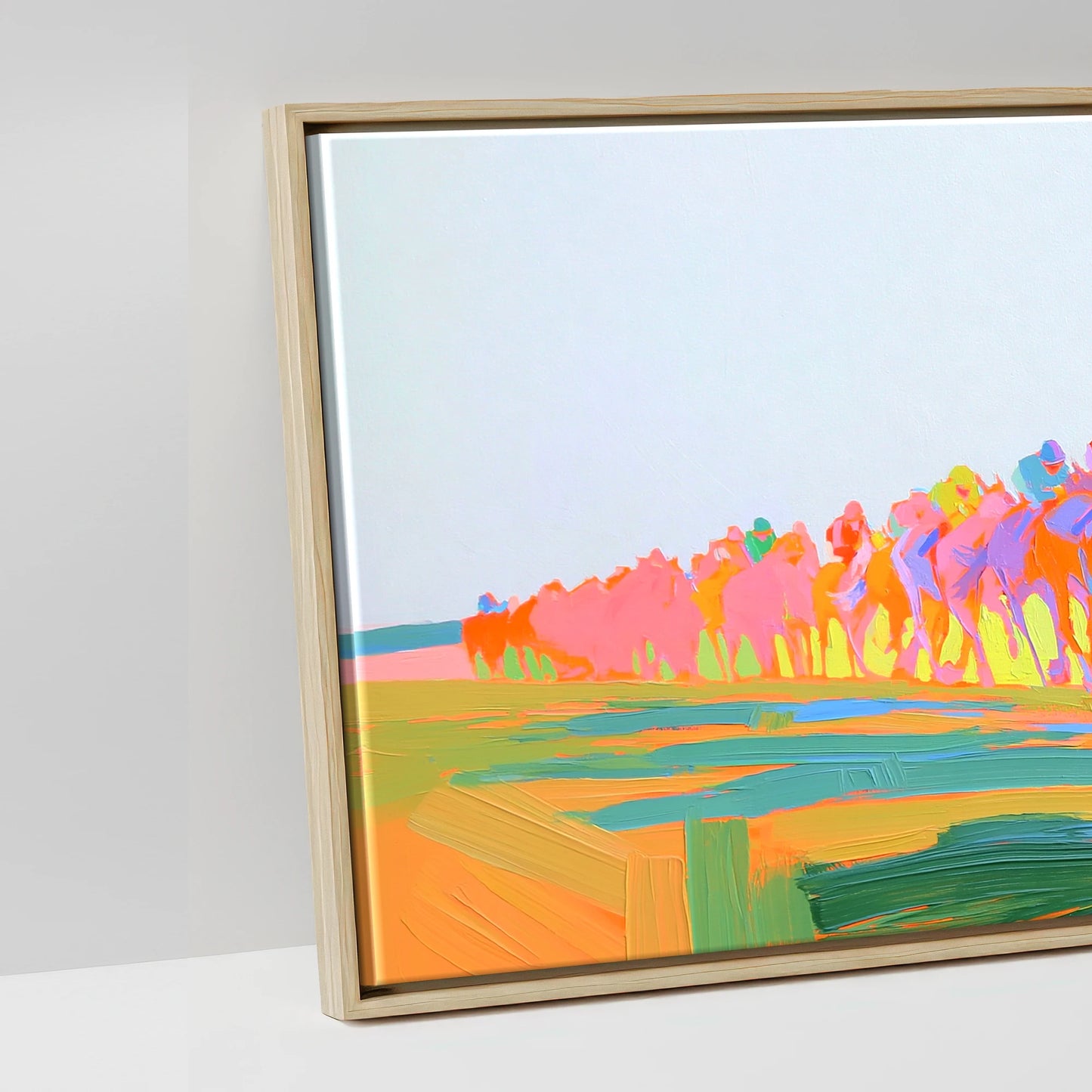 The Electric Sprint - artwork detail in a natural float frame