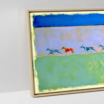 Rhythm in Colour - artwork detail in a natural float frame