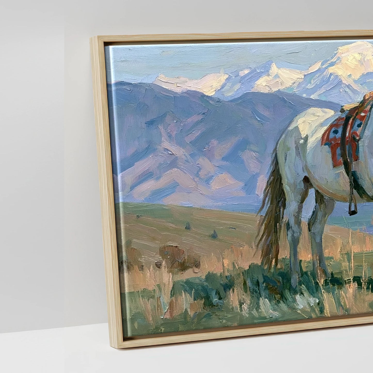High Country Trail - artwork detail in a natural float frame
