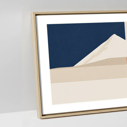 Bold Equine Horizon - artwork detail in a natural float frame