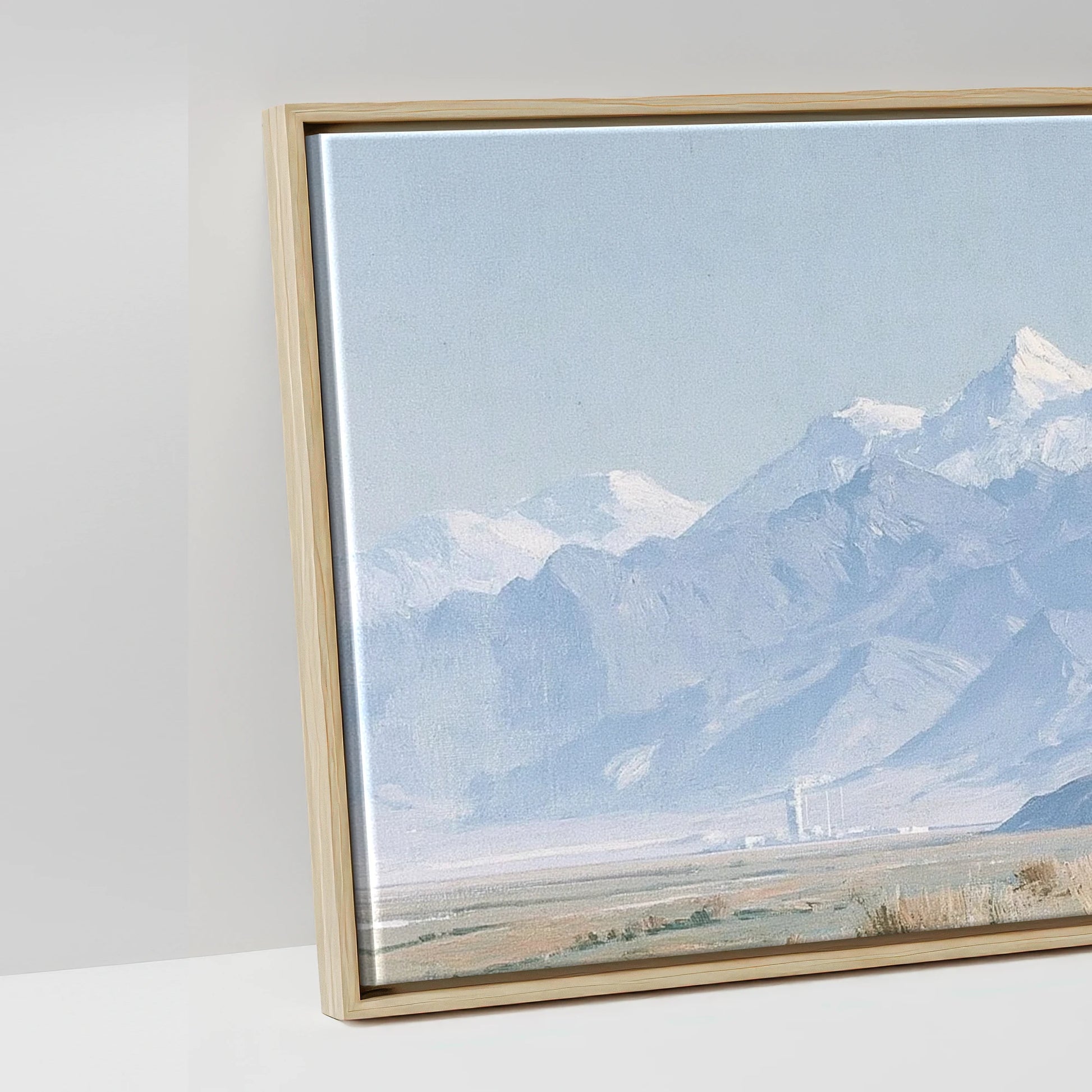 Mountain Solitude - artwork detail in a natural float frame