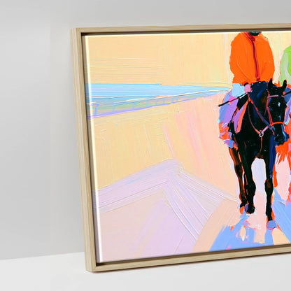 Technicolour Parade - artwork detail in a natural float frame