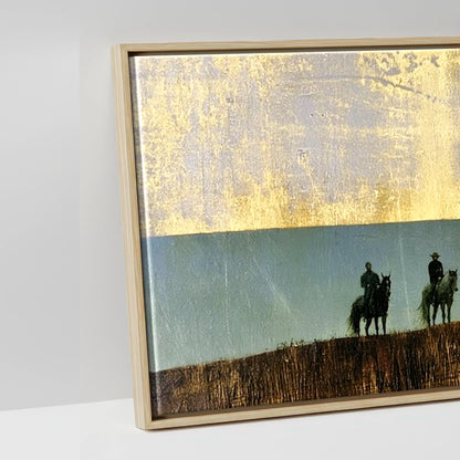 The Gilded Ridge - artwork detail in a natural float frame