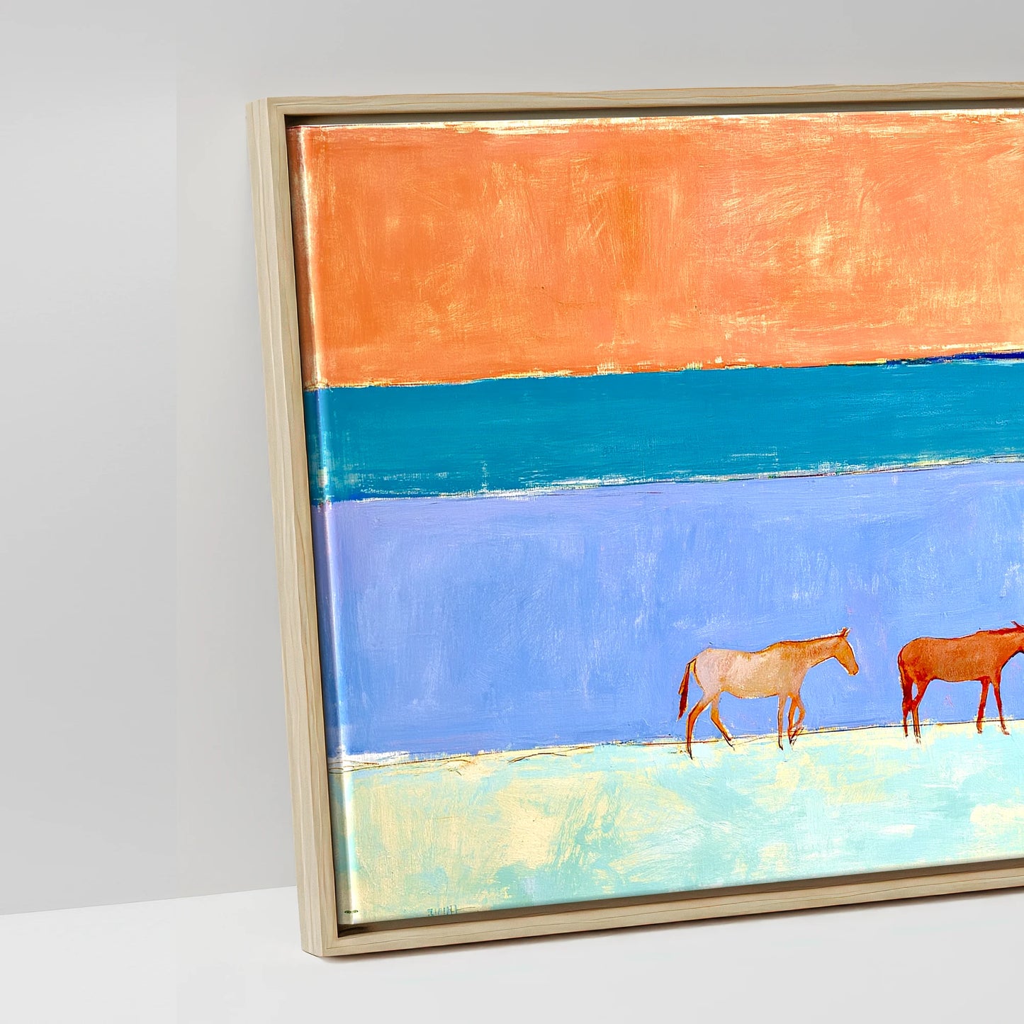 Horizon Wanderers - artwork detail in a natural float frame