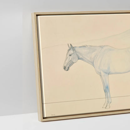 The Flowing Horizon - artwork detail in a natural float frame