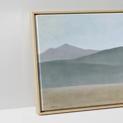 Stoic Grey in Slate - artwork detail in a natural float frame