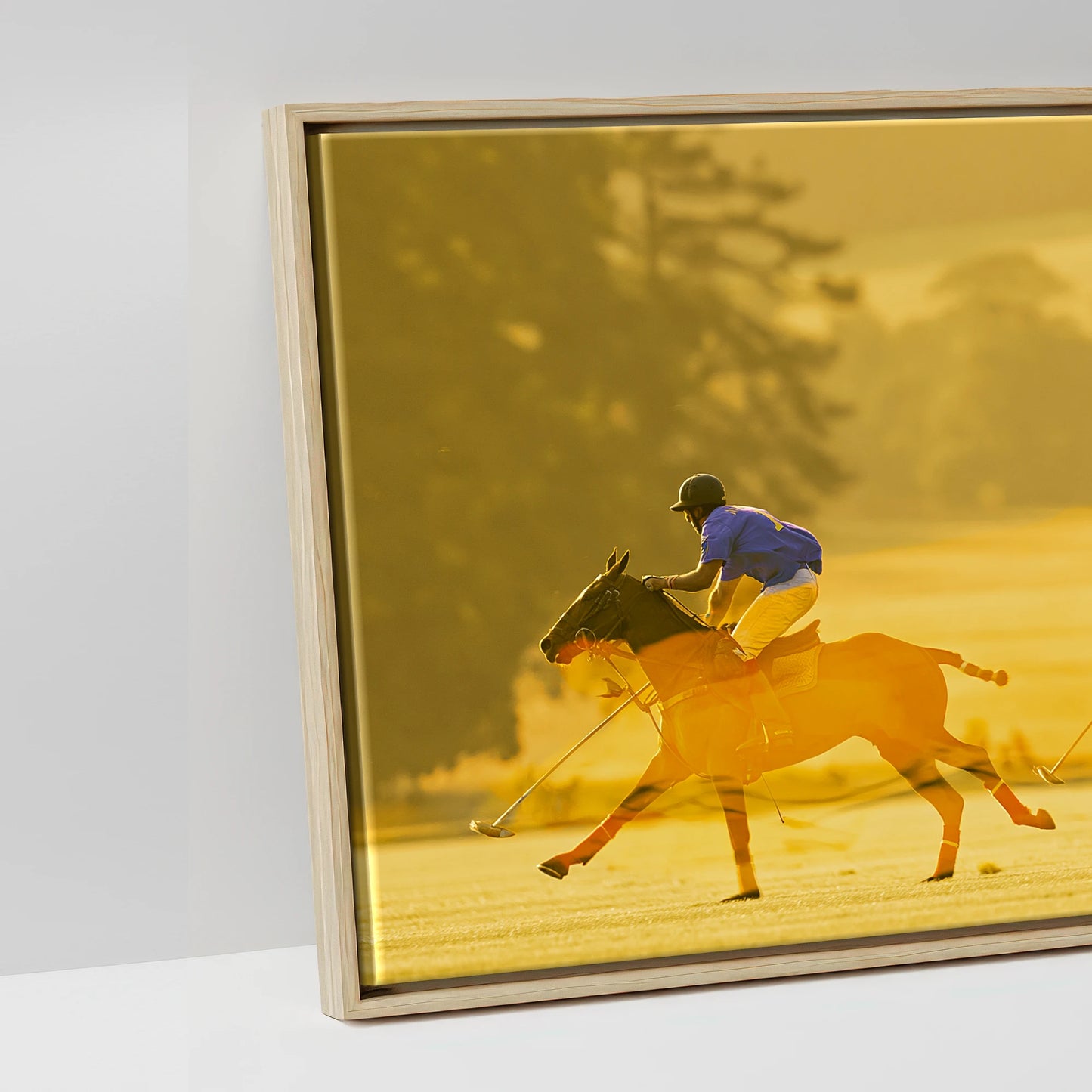 The Amber Chukka - artwork detail in a natural float frame