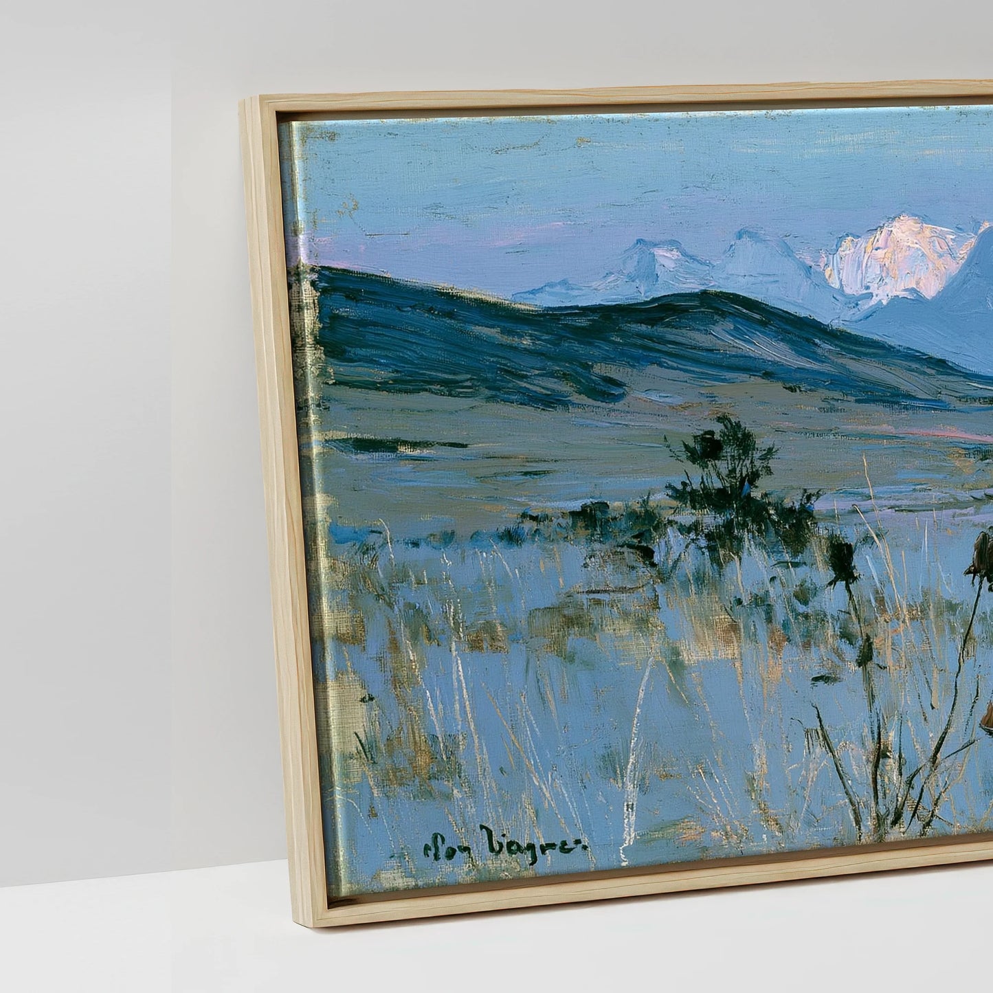 High Country Sentinel - artwork detail in a natural float frame