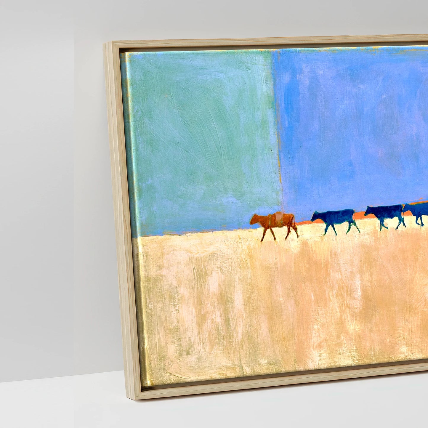 Painted Desert Drive - artwork detail in a natural float frame