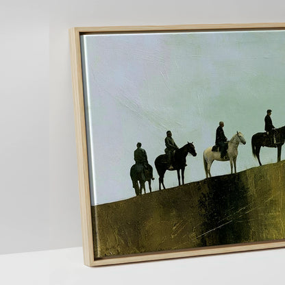The Golden Ridge - artwork detail in a natural float frame