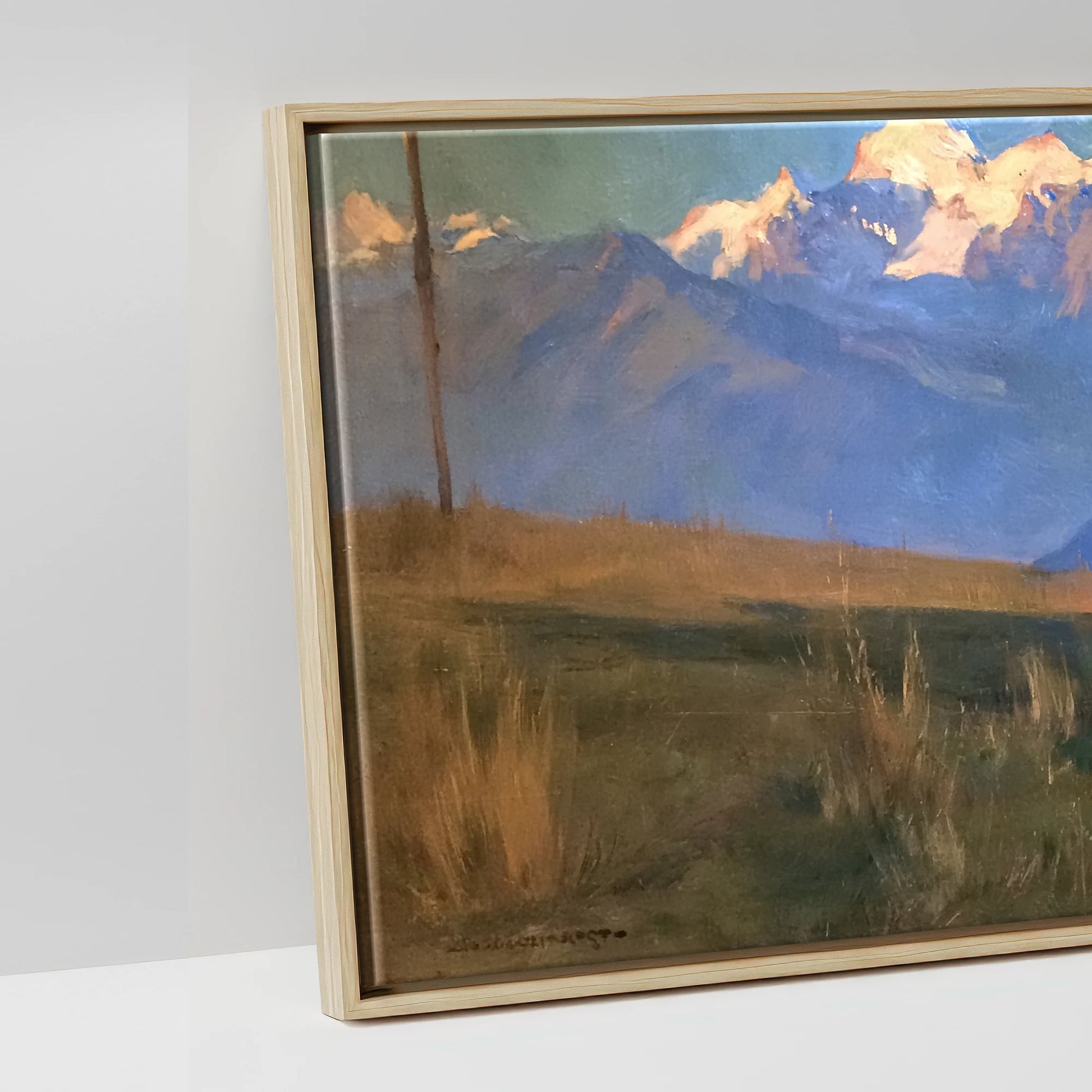 Alpine Slumber - artwork detail in a natural float frame