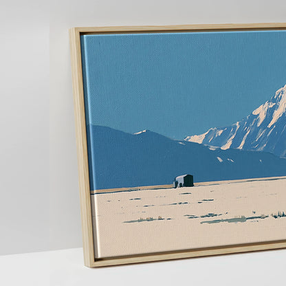 The Vast Horizon - artwork detail in a natural float frame