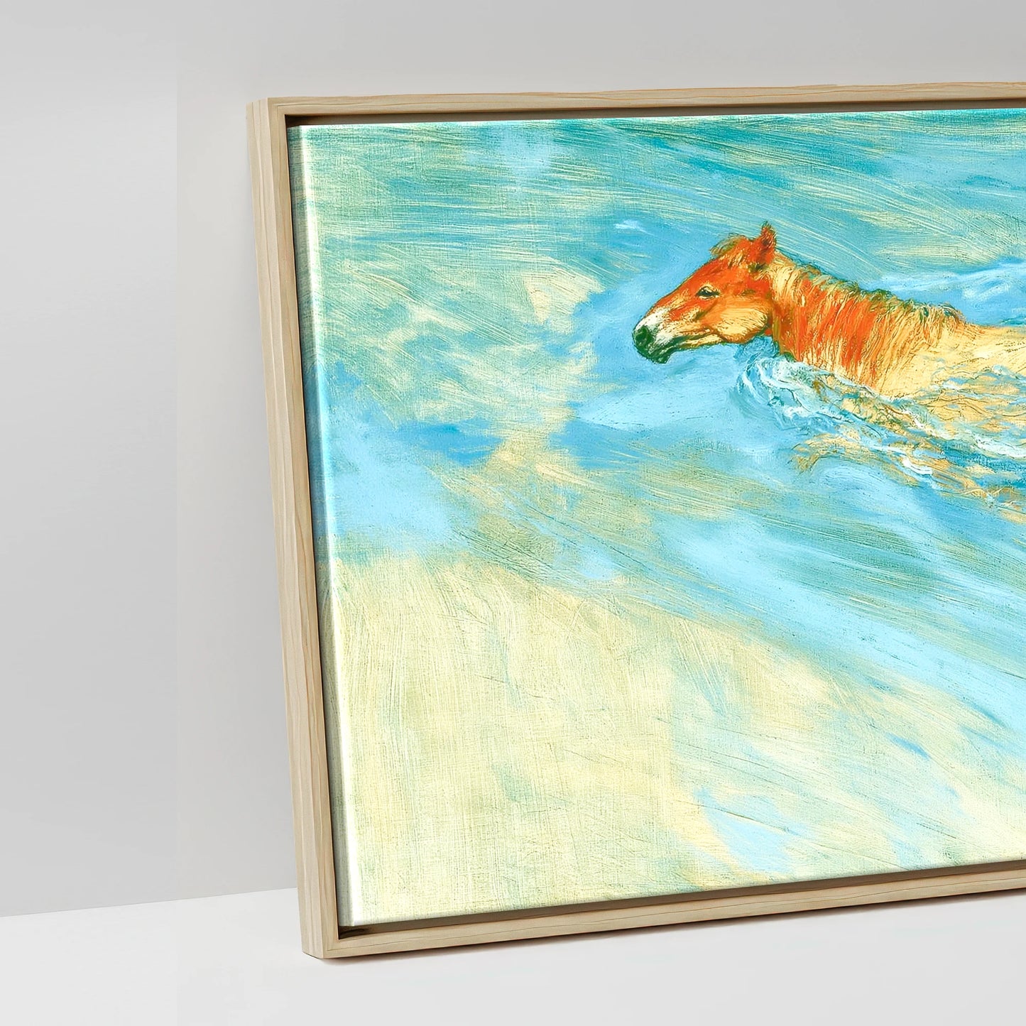 Vivid Surf Surge - artwork detail in a natural float frame