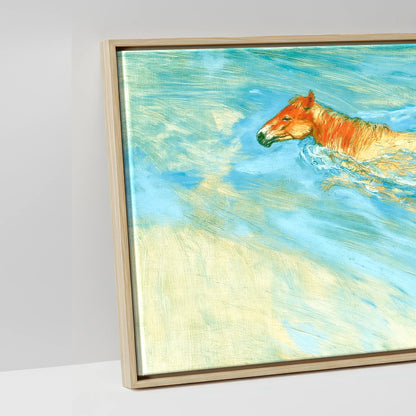 Vivid Surf Surge - artwork detail in a natural float frame