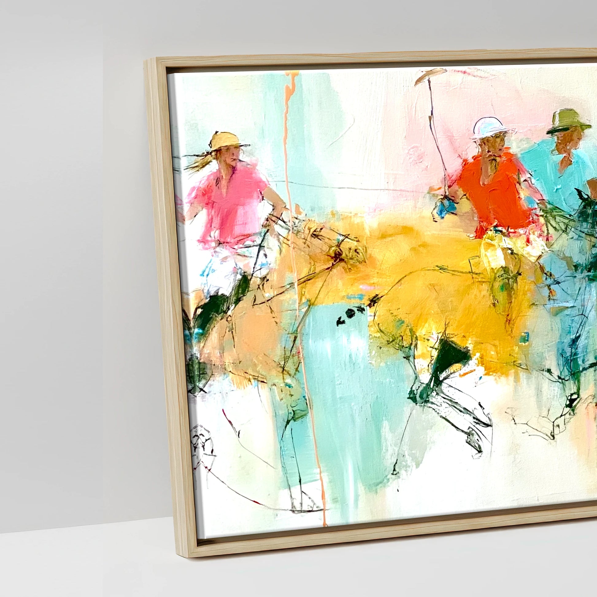 The Final Chukka - artwork detail in a natural float frame