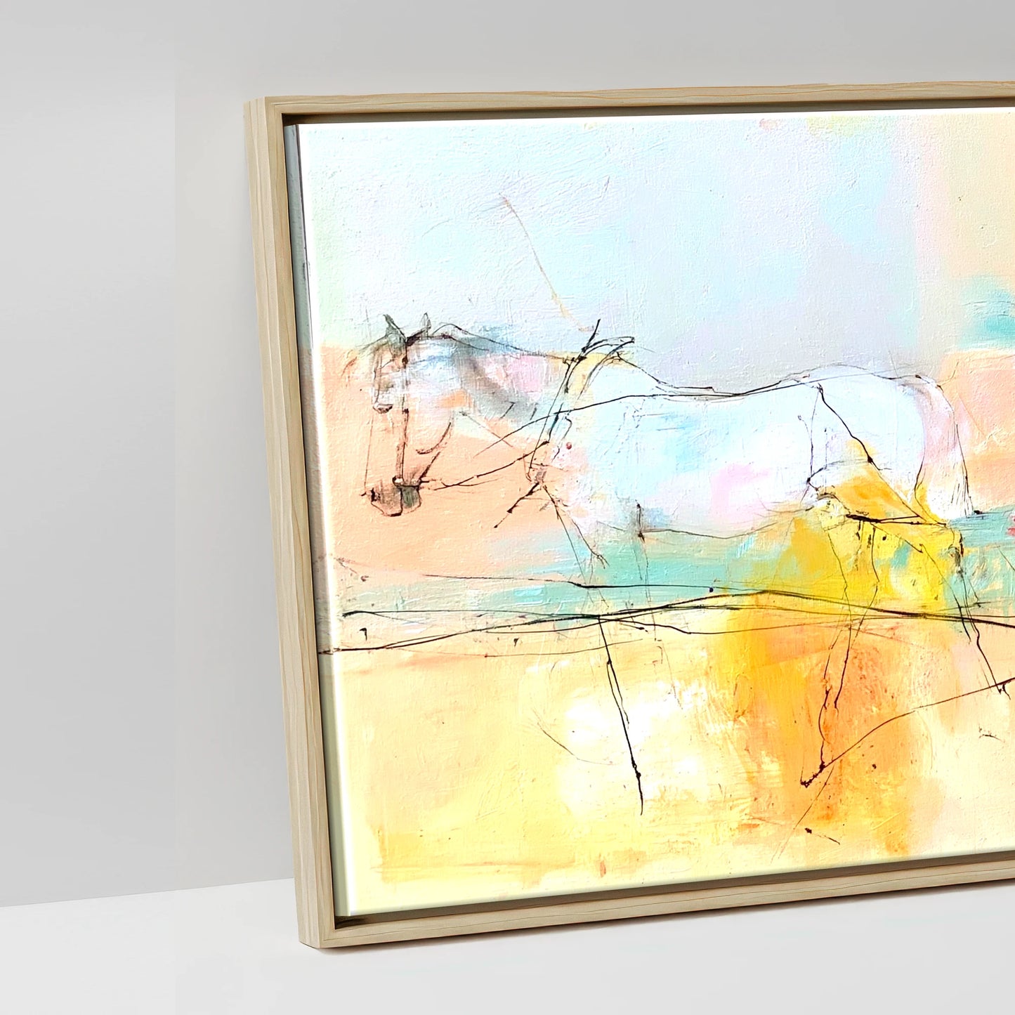 The Painted Drive - artwork detail in a natural float frame