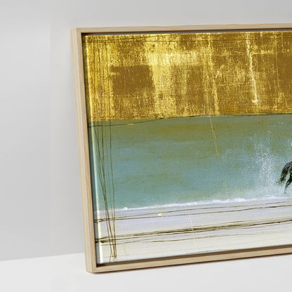 Gilded Shallows - artwork detail in a natural float frame