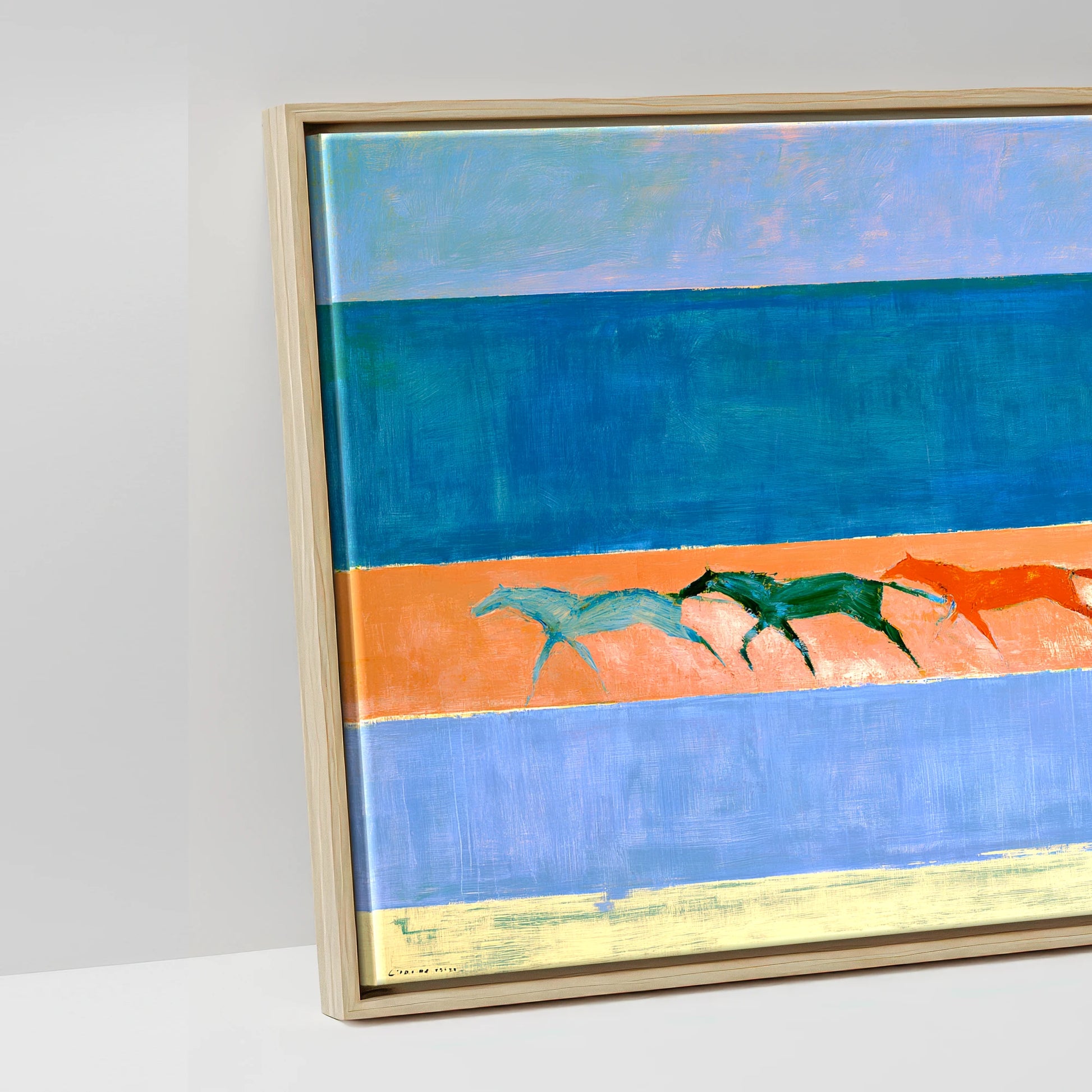 Rhythm of the Coast - artwork detail in a natural float frame