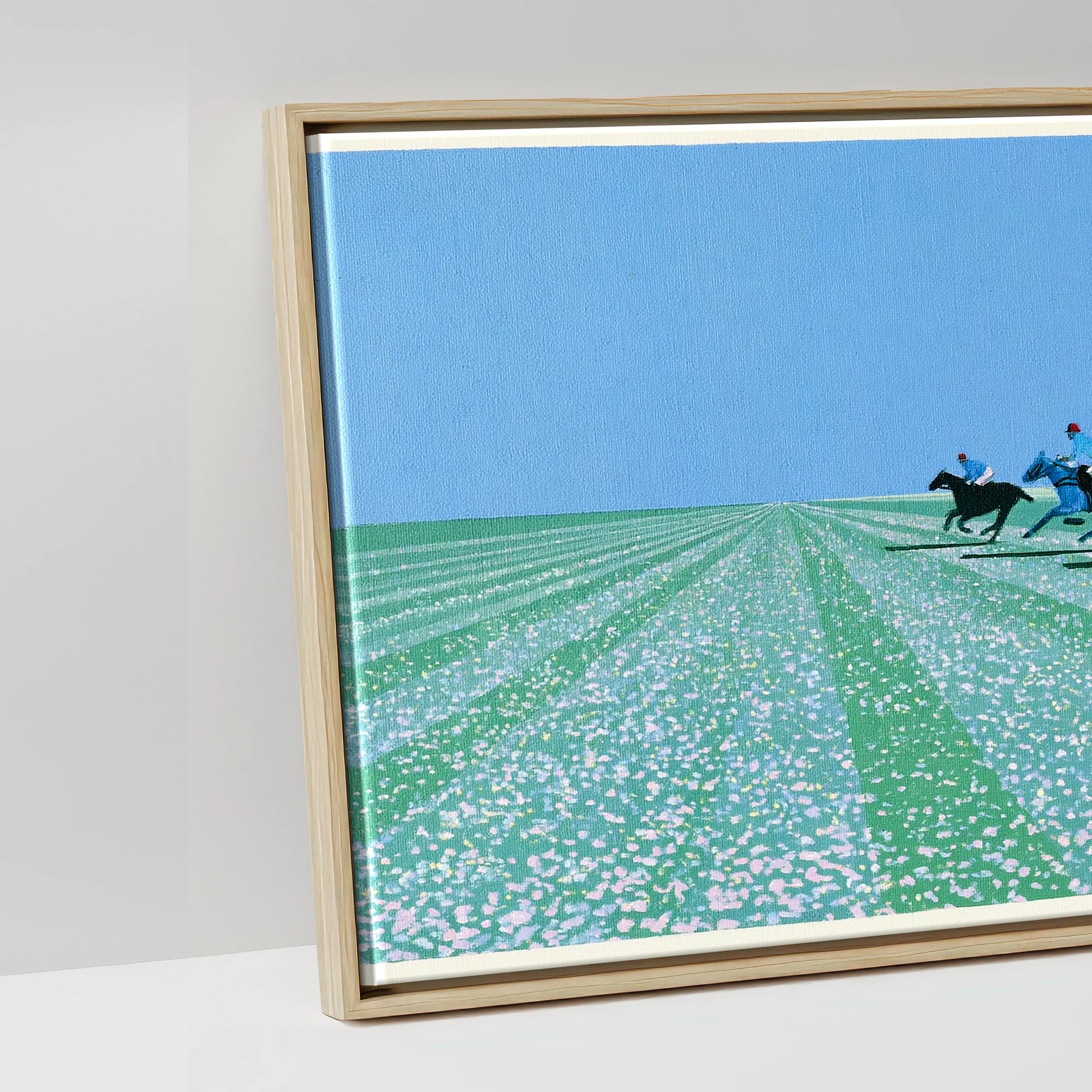 Rhythm of the Chukka - artwork detail in a natural float frame