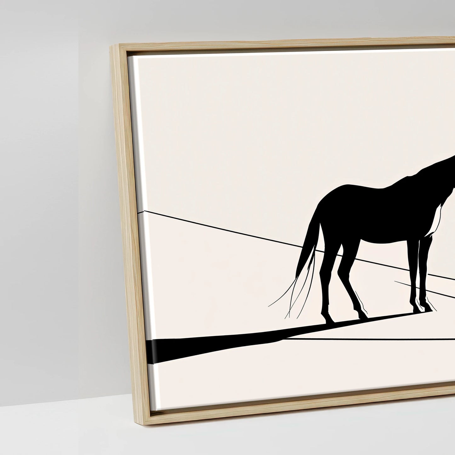 Mountain Contour Silhouette - artwork detail in a natural float frame