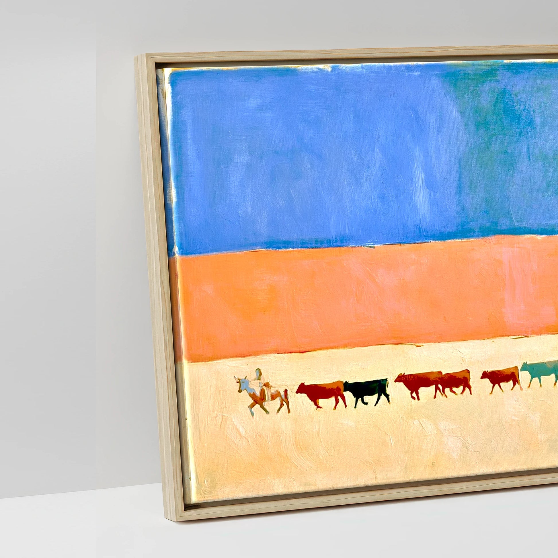 Painted Desert Drive - artwork detail in a natural float frame
