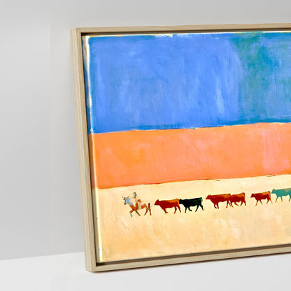 Painted Desert Drive - artwork detail in a natural float frame