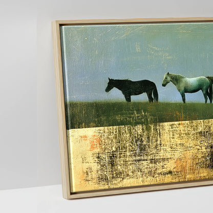 The Gilded Ridge - artwork detail in a natural float frame
