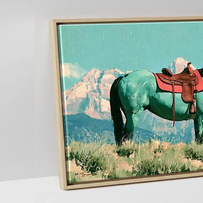 Vivid High Country - artwork detail in a natural float frame