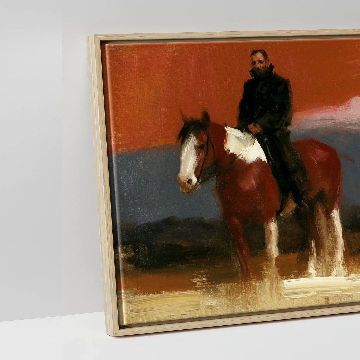 The Vast Horizon - artwork detail in a natural float frame