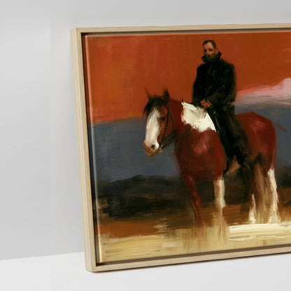 The Vast Horizon - artwork detail in a natural float frame