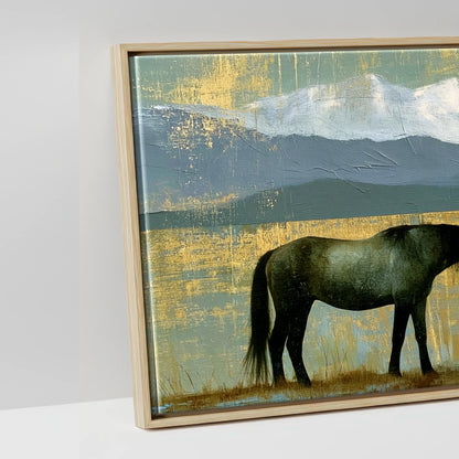 The Golden Expanse - artwork detail in a natural float frame