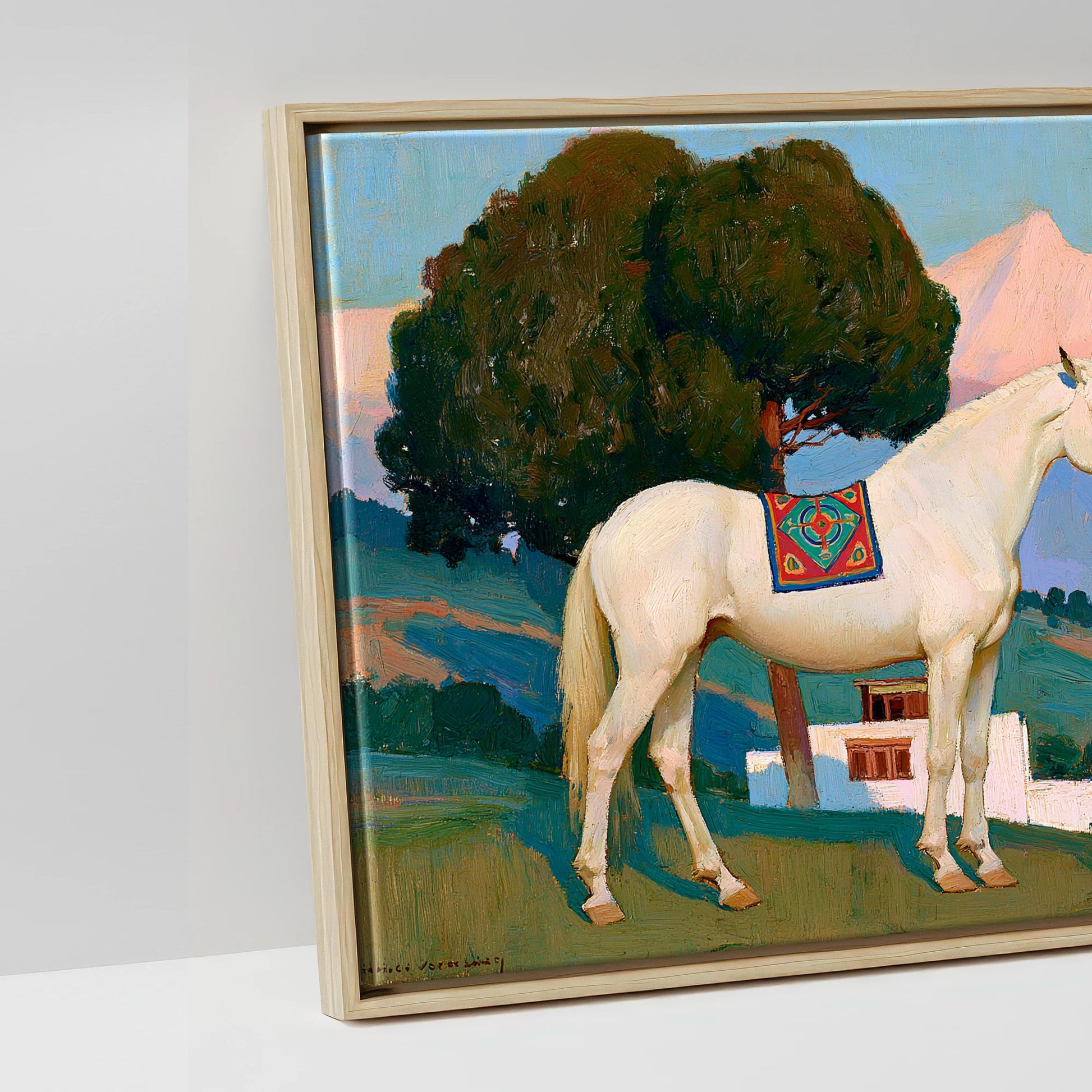 Valley of Dreams - artwork detail in a natural float frame