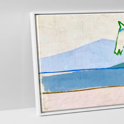 Architectural Equine Horizon - artwork detail in a white float frame