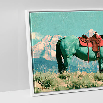 Vivid High Country - artwork detail in a white float frame