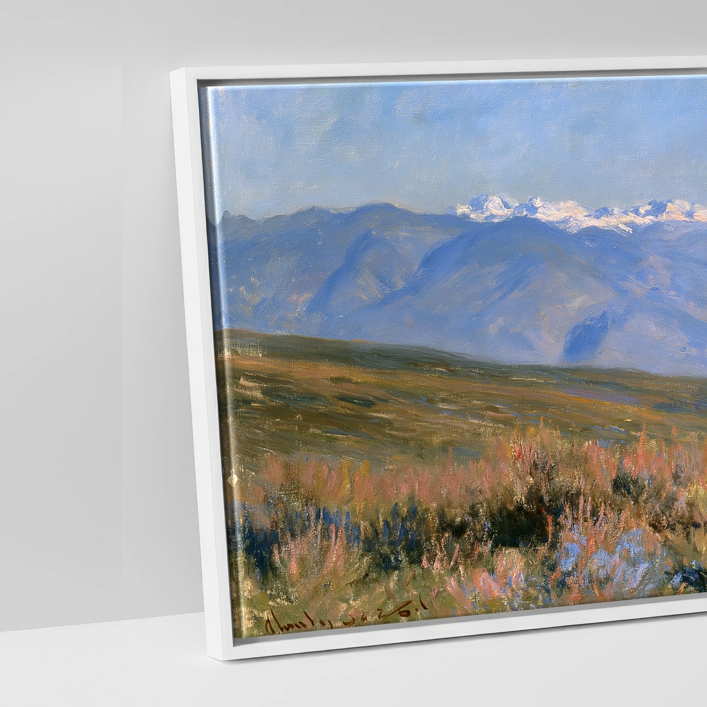 High Country Spirit - artwork detail in a white float frame