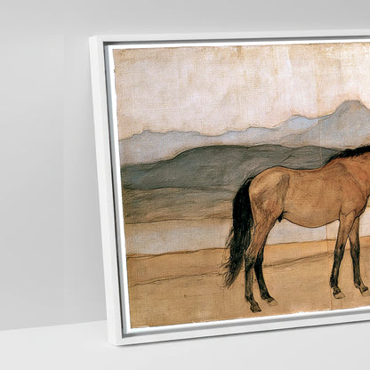 Whispers of the Herd - artwork detail in a white float frame