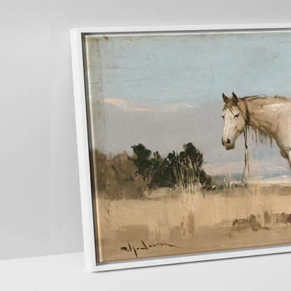 High Country Stillness - artwork detail in a white float frame