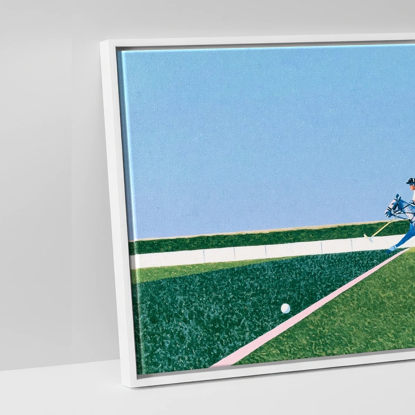 Rhythm of the Chukka - artwork detail in a white float frame