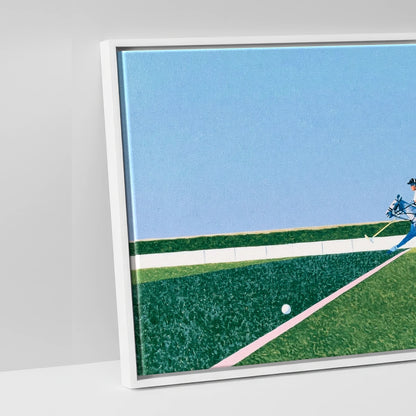 Rhythm of the Chukka - artwork detail in a white float frame