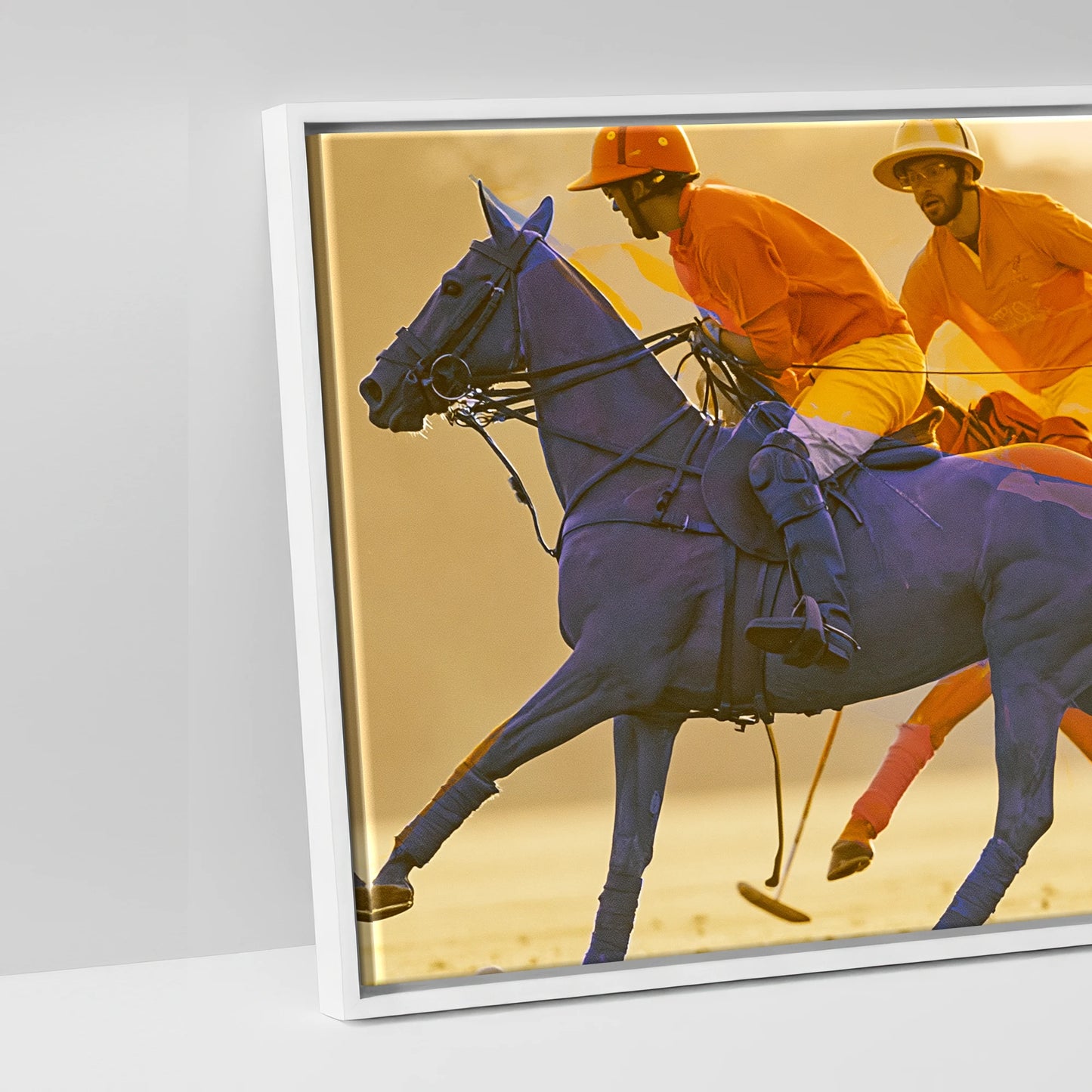 The Cobalt Charge - artwork detail in a white float frame