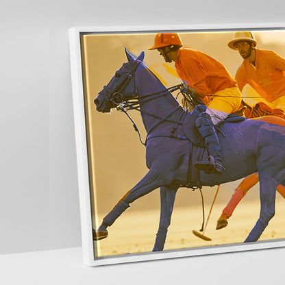 The Cobalt Charge - artwork detail in a white float frame