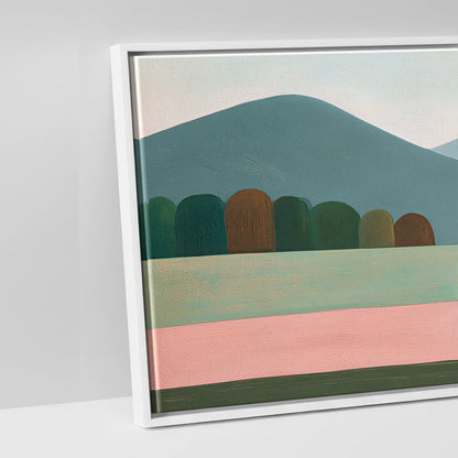 Minimalist Earthy Equine - artwork detail in a white float frame