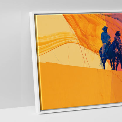 Riding the Horizon - artwork detail in a white float frame