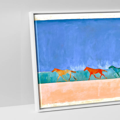 Rhythm of the Coast - artwork detail in a white float frame