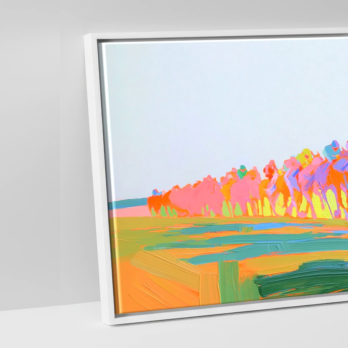 The Electric Sprint - artwork detail in a white float frame
