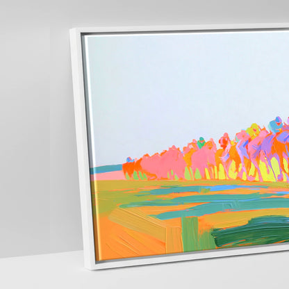The Electric Sprint - artwork detail in a white float frame