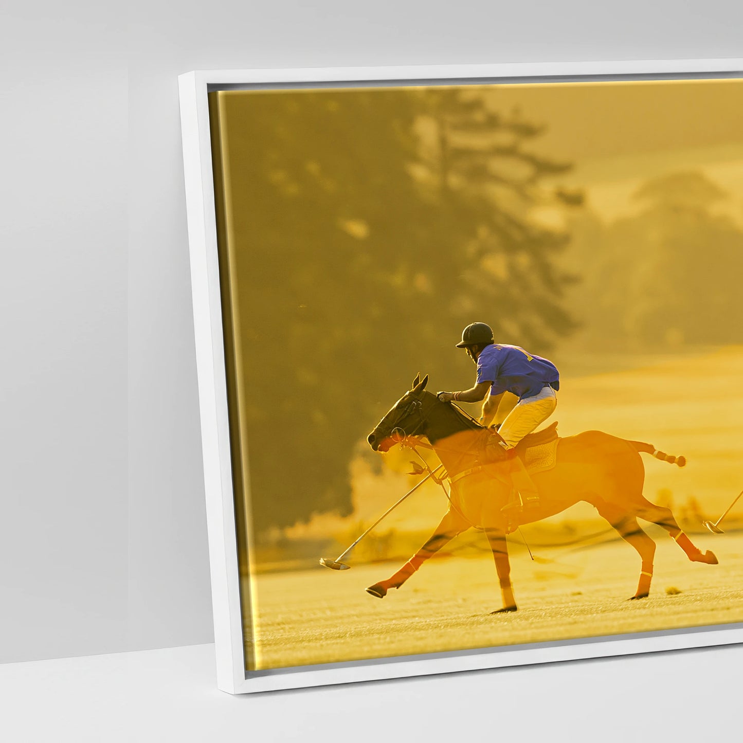 The Amber Chukka - artwork detail in a white float frame