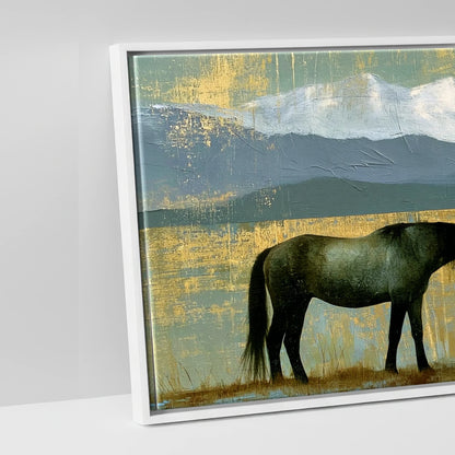 The Golden Expanse - artwork detail in a white float frame
